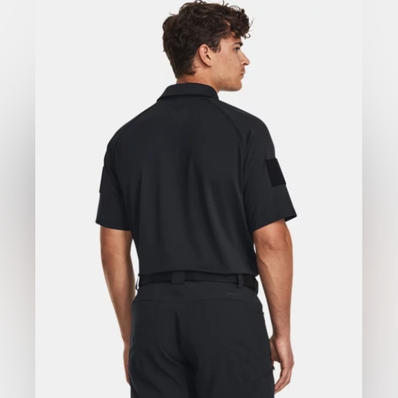 🆕UA Tac Elite Polo Shirt in Black Tactical Gear Uniforms Mens Size Large - Picture 4 of 7